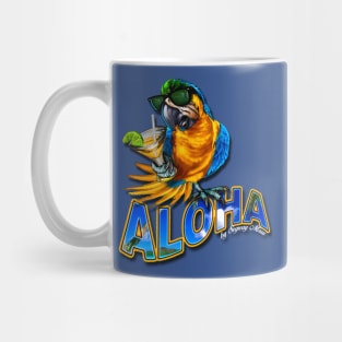 Drinking Parrot with Aloha Mug